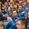 Público na palestra da astronauta Dorothy Metcalf-Lindenburger.