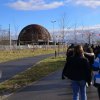 Durante a visita ao CERN.